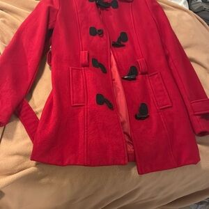Red Toggle Coat